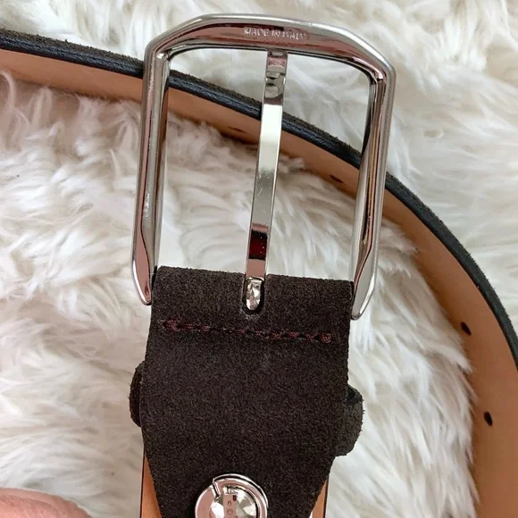 NEW Suitsupply Brown Suede Leather Belt 42 NWOT